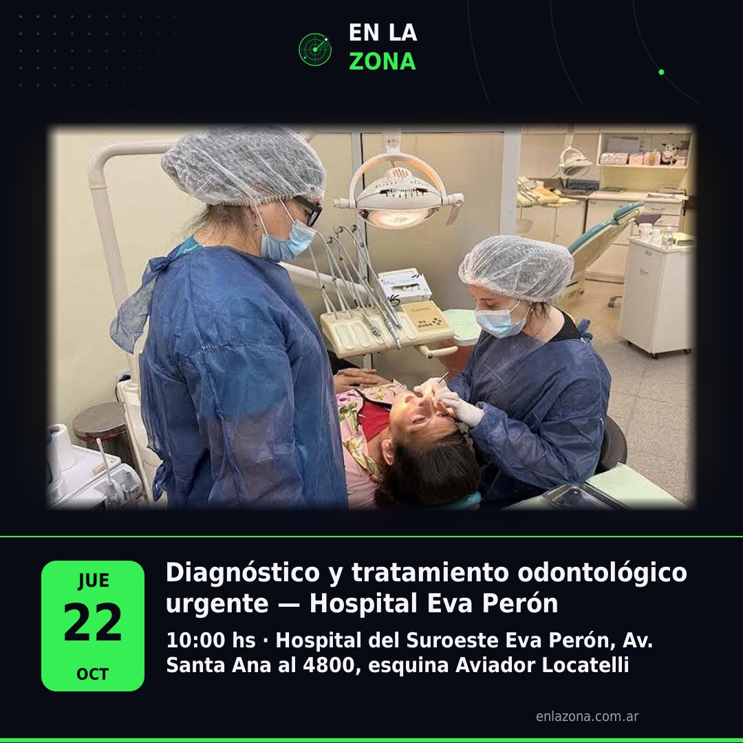 Diagnóstico y tratamiento odontológico urgente — Hospital Eva Perón