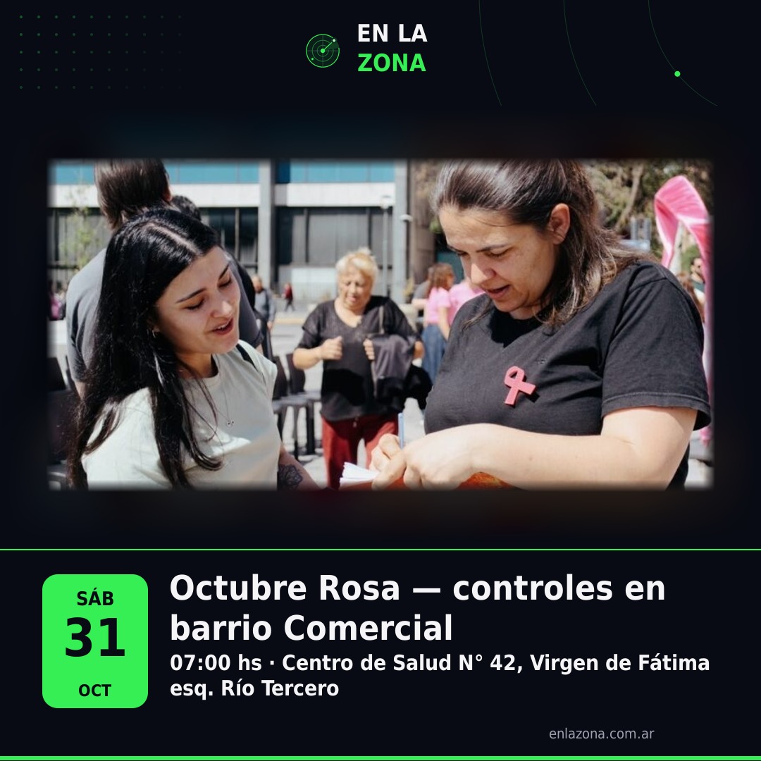 Octubre Rosa — controles en barrio Comercial