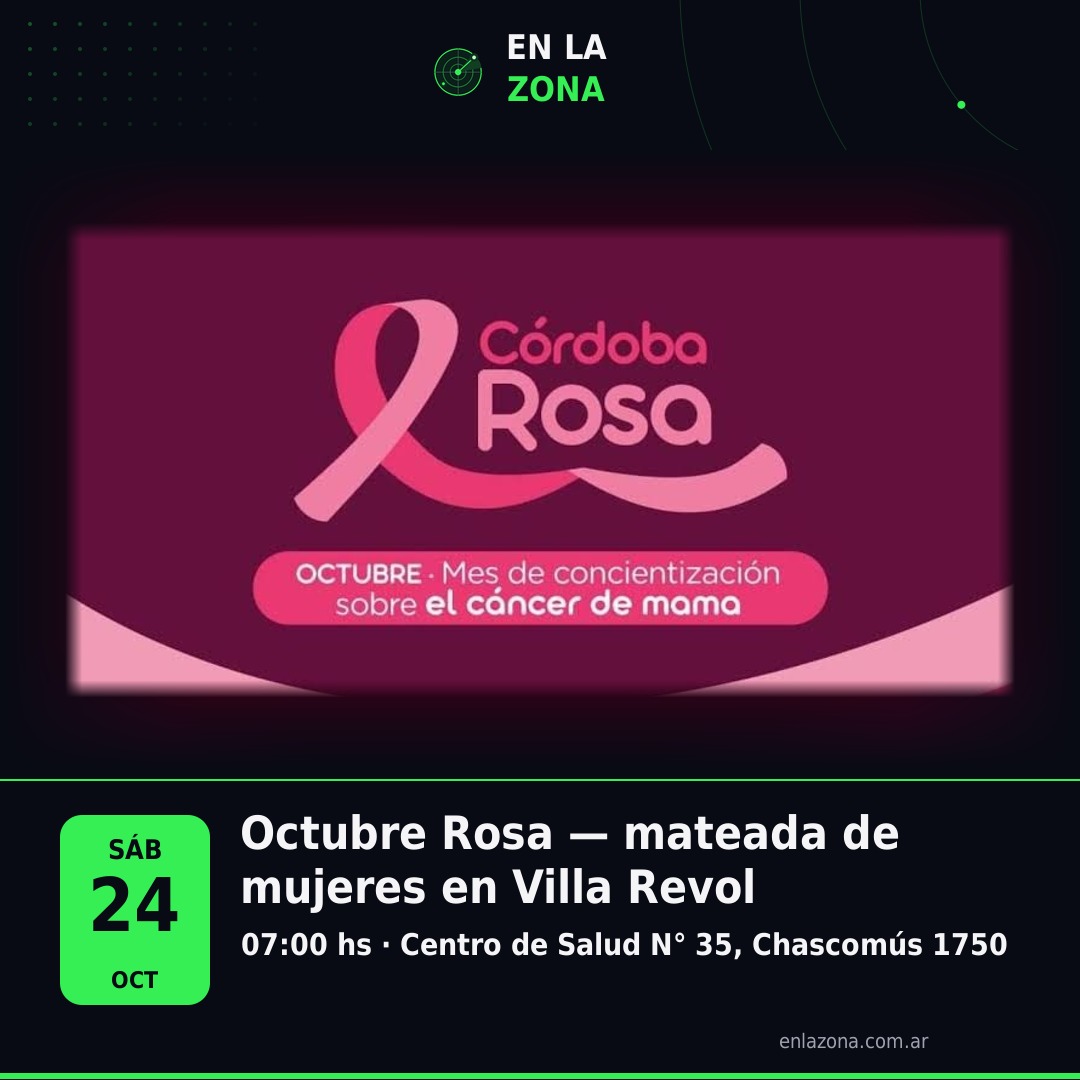 Octubre Rosa — mateada de mujeres en Villa Revol