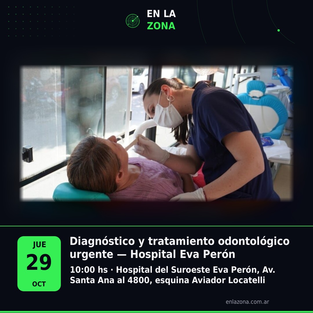 Diagnóstico y tratamiento odontológico urgente — Hospital Eva Perón