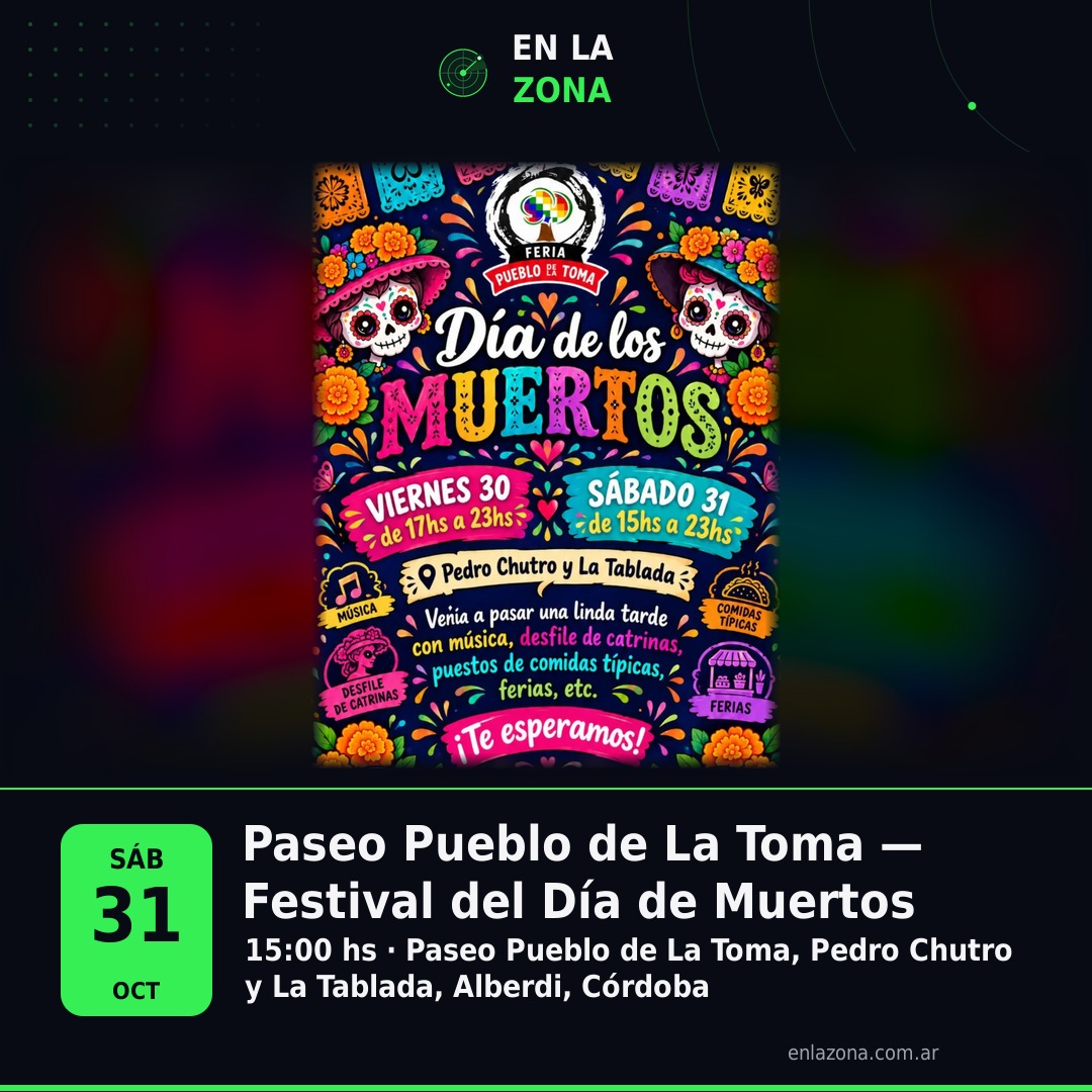 Paseo Pueblo de La Toma — Festival del Día de Muertos