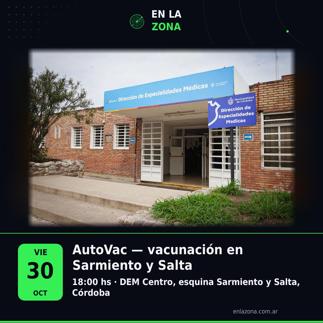 AutoVac — vacunación en Sarmiento y Salta