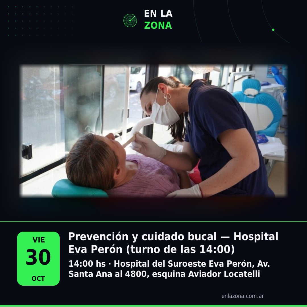 Prevención y cuidado bucal — Hospital Eva Perón (turno de las 14:00)