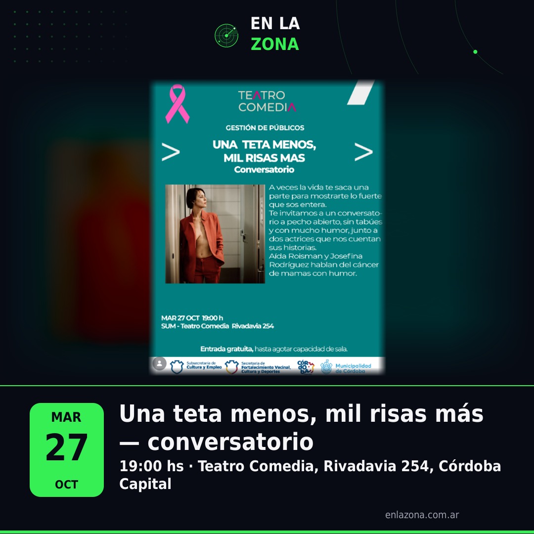 Una teta menos, mil risas más — conversatorio