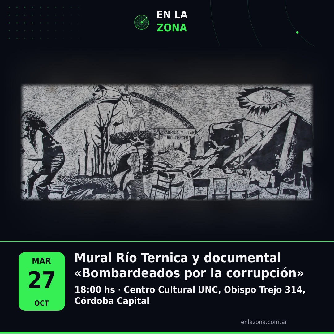 Mural Río Ternica y documental «Bombardeados por la corrupción»