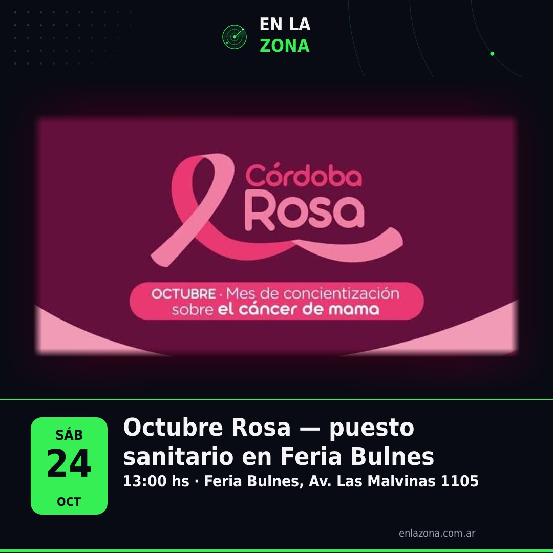 Octubre Rosa — puesto sanitario en Feria Bulnes