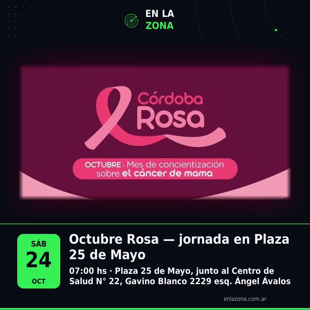 Octubre Rosa — jornada en Plaza 25 de Mayo